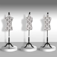 HOMCOM Adjustable Female Dress Form Fashion Mannequin Torso Clothes Display Dressmaker Stand with Base(m-9)