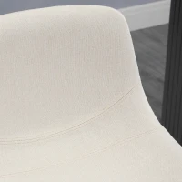 HOMCOM Adjustable Bar Stools, Swivel Bar Height Chairs Barstools Padded with Back for Kitchen, Counter, and Home Bar, Set of 4, Cream White(m-8)