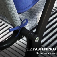 Outsunny 6-Piece Seat Cushion Replacement, Outdoor Patio Chair Cushions Set with Ties, Button Tufted, Dark Blue(m-5)