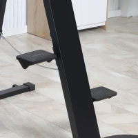 Soozier Folding Vertical Climber Exercise Machine, Height Adjustable Climbing Machine, Stair Stepper with LCD Monitor and Transport Wheels for Full Body Workout(m-8)
