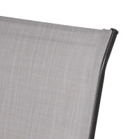 Outsunny 5pc Patio Garden Table Set Outdoor Furniture Dining Set w/ Metal Slat Finish and 1.75" Umbrella Hole for Backyard Porch, Grey(m-10)