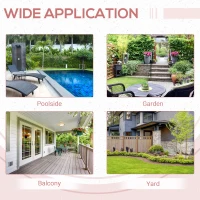 Outsunny Patio Wicker Coffee Table, Outdoor PE Rattan Garden Folding Side Table, 15.75"x15.75"x15.75", Nature Wood(m-7)