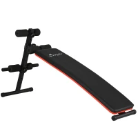 Soozier Sit Up Bench Core Workout Adjustable Thigh Support Foldable For Home Gym Exercise Black(m-11)