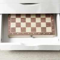 Vinsetto Vertical Filing Cabinet, Mobile File Cabinet on Wheels with 3 Drawers and 4 Open Shelves, Printer Stand with Lockable Casters for Home Office, White(m-7)