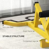 Soozier Roman Chair Back Extension Machine, Height Adjustable Hyperextension Bench with Dip Bars, Multi-Functional for Back, Core, Arms and Whole-Body Training, Yellow(m-7)