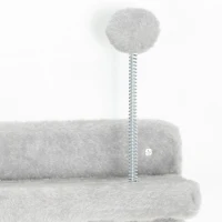 PawHut 4PCs Cat Wall Shelves with Steps, Scratching Posts, Ladder, Platforms, Toy Balls(m-10)