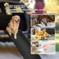 PawHut Pet Ramp for Dogs 61 Inch Long, Dog Ramps for Car, Truck, SUV, Foldable Portable(m-4)