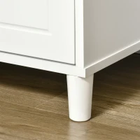 HOMCOM Hall Tree with Storage Bench, Entryway Bench with Coat Rack, Accent Coat Tree with Storage Shelves, Cabinet and Drawers for Hallway, Mudroom, White(m-9)