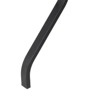 Outsunny 5pc Patio Garden Table Set Outdoor Furniture Dining Set w/ Metal Slat Finish and 1.75" Umbrella Hole for Backyard Porch, Grey(m-9)