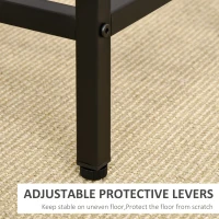 HOMCOM 5 Pieces Industrial Rectangular Bar Table Set, Dining Table Set Breakfast Table with 4 Stools for Dining Room, Kitchen, Dinette, Oak(m-6)