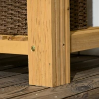 Outsunny Outdoor Potting Bench Table with Faucet, Removable Sink, Hooks and Storage Shelves, Wood Work Bench Workstation for Greenhouse, Garden, Patio(m-10)