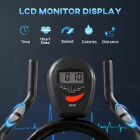 Soozier Exercise Bike, Stationary Bike for Home, Indoor Cycling Bike, Adjustable Workout Bike with Comfortable Seat Cushion and LCD Monitor(m-4)