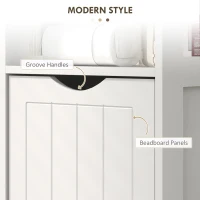 HOMCOM Narrow Bathroom Storage Cabinet, Bathroom Cabinet with 2 Drawers & 3 Open Shelves, Slim Bathroom Floor Cabinet, White(m-5)