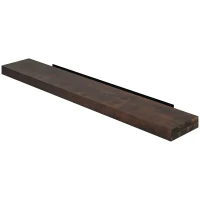HOMCOM 48" Fireplace Mantel, Fir Wood Floating Shelf, Wall Mounted, Walnut Brown(m-11)