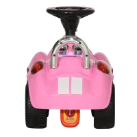 Qaba Baby Push Car with Music, Horn, Light, Pink(m-7)
