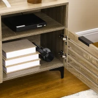 HOMCOM TV Stand for 65 Inch TV, Entertainment Center with Drawer, Doors, and Storage Shelves, TV Cabinet for Living Room, Bedroom, Gray(m-9)