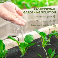 Outsunny 6.5ft x 164ft Weed Barrier, Landscape Fabric, for Greenhouse Yard Garden Weed Control, Heavy-Duty & Easy Setup, 4.6oz(m-4)