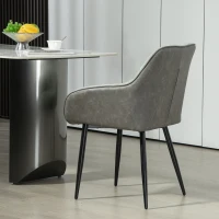 HOMCOM Accent Chair with Foot Pads, Living Room Chair with Chenille Fabric Front and PU Back, Green(m-6)