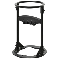 Outsunny Firewood Kindling Splitter Stand with Hand Guard, Wood Splitter, Carbon Steel Manual Wood Cracker, Log Wedge Cutter, Single Blade, Black, 8.75" Dia x 12.25" H(m-11)