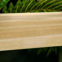 Outsunny Wooden Elevated Planter Box with Trellis for Climbing Plants, 3 Tier Raised Garden Bed for Garden, Outdoor, Natural(m-9)