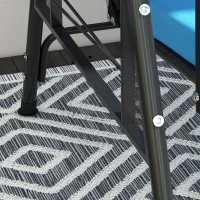 Outsunny 3-Seat Outdoor Porch Swing Patio Swing with Adjustable Canopy, Side Tray, Removable Cushion for Garden, Poolside, Blue(m-10)