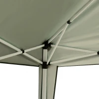 Outsunny 10 x 10ft Folding Pop Up Tent Outdoor Gazebo Canopy with Carrying Bag, Dark Green(m-9)