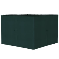 Outsunny 10' x 10' Universal Gazebo Sidewall Set with 4 Panels, Hooks/C-Rings Included for Pergolas & Cabanas, Slate Grey(m-11)