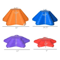 Outsunny Balance Stepping Stones for Kids, 11 PCS Starfish Style Non-Slip Obstacle Course, Stackable Balance Blocks for Coordination and Balance Development, Indoor/Outdoor(m-3)