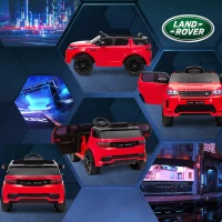 Qaba Land Rover Discovery Sport Licensed 12V Kids Ride on Car with Remote Control Soft Start, LED Lights, Red(m-9)