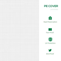 Outsunny 71" x 17" x 24" Mini Greenhouse Portable Hot House for Plants with Zipper Design for Outdoor, Indoor, Garden, White(m-4)