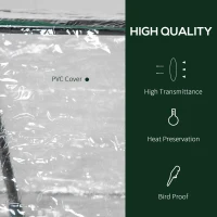 Outsunny 4' x 2' x 2' Portable Mini Greenhouse, Small Green House with PVC Cover, Roll-up Zippered Windows for Indoor, Outdoor Garden, Clear(m-4)
