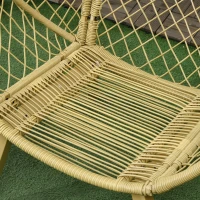 Outsunny PE Rattan Egg Chair, Patio Leisure Chair, Outdoor Furniture w/ Cushion, 34.6" x 33.5" x 56.3", Cream White(m-7)