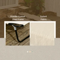 Outsunny Folding Chaise Lounge Pool Lounge Chairs Set of 2, Outdoor Sun Tanning Chairs with Canopy Shade, Reclining Back, Steel Frame and Side Pocket for Beach, Yard, Patio, Tan(m-7)