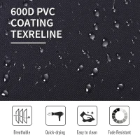 Outsunny 76" Two Person Folding Camping Cot Outdoor Portable Double Cot Wide Military Sleeping Bed w/ Carrying Bag Black(m-4)