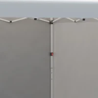 Outsunny 10' x 10' Pop Up Canopy Tent with 3 Sidewalls, Leg Weight Bags and Carry Bag, Height Adjustable, Instant Party Tent Event Shelter Gazebo for Garden, Patio, Cream(m-9)