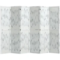 HOMCOM Screen Divider Room Divider Screen with Foldable Design for Indoor Bedroom Office 5.5' Rustic White(m-2)