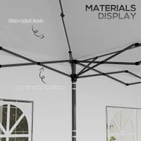 Outsunny 10' x 19' Pop Up Canopy Tent, Tents for Parties, with Carry Bag and Sand Bags, Height Adjustable(m-7)