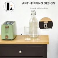 HOMCOM Wine Bar Cabinet, Modern Buffet Cabinet with 16-Bottle Wine Holder and Drawer, Kitchen Storage Cabinet for Living Room, Home Bar, Dark Brown(m-6)