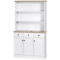 HOMCOM Kitchen Pantry Buffet Server Hutch Storage Sideboard Bookcase with Drawers & Cabinets for Living Room Cabinet Console(m-11)