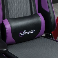 Vinsetto Gaming Chair Racing Style Ergonomic Office Chair High Back Computer Desk Chair Adjustable Height Swivel Recliner with Headrest and Lumbar Support, Purple(m-9)