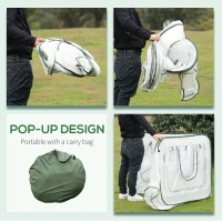 Outsunny Pop Up Greenhouse Mini Warm House Sunshine Room with Roll-Up Doors and Portable Zipper Bag for Plants Outdoor, 95" x 47" x 30"(m-5)