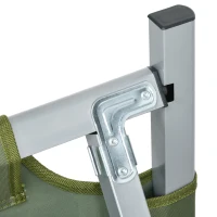 Outsunny Camping Cot, Outdoor Folding Bed Set with Mattress, Sleeping Bag, Pillow, and Carry Bag, Green(m-9)