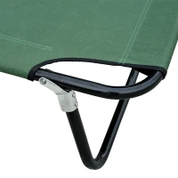 Outsunny Folding Camping Cot for Adults Portable Outdoor Sleeping Bed for Office Beach Home, Green(m-7)