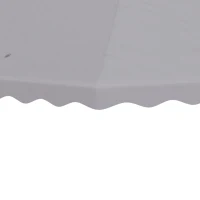 Outsunny 10' x 10' Gazebo Replacement Canopy Cover, 2 Tier Gazebo Roof Replacement TOP ONLY, Light Grey(m-10)