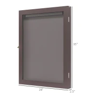 HOMCOM 28" x 35" UV-Resistant Sports Jersey Frame Display Case, Brown(m-3)