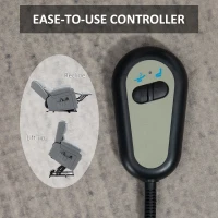 HOMCOM Electric Recliner Chair, Lift Chair for Elderly with Vibration Massage, Remote Control and Side Pockets, Gray(m-7)