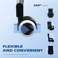 Vinsetto High-Back Office Chair Computer Desk Chair with Footrest Reclining Function and Adjustable Height Black(m-6)