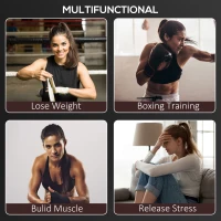 Soozier Speed Bag Boxing Punching Bag Wall Mount Height Adjustable, MMA, Martial Arts, and Boxing Equipment for Training at Home, Heavy-Duty Steel Platform, Strong PVC Leather, 9" H x 7" Dia.(m-5)