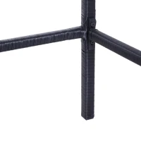 Outsunny 3 Piece Patio Bar Set Wicker Rattan Garden Bistro Set Barstool and Table for Patio Backyard Balcony Poolside, Black(m-9)