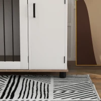 PawHut Dog Crate Furniture Side End Table Indoor w/ Storage, Double Doors(m-8)